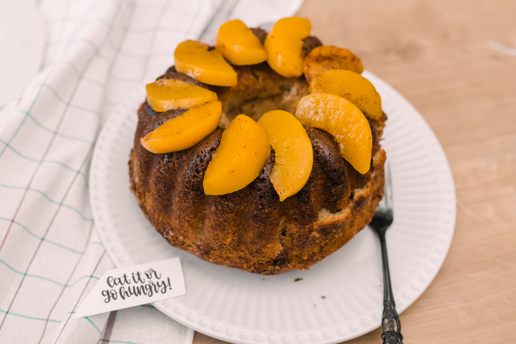 Peach Cake Recipe | Gooey and Good! Flavored with Amaretto!